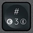 3 / # Tecla de substituição QWERTY (PT) Preto Logitech MX Keys