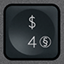 4 / $ Tecla de substituição QWERTY (PT) Preto Logitech MX Keys