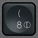 8 / ( Tecla de substituição QWERTY (PT) Preto Logitech MX Keys