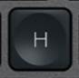 H Replacement key Logitech MX Keys