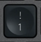 1 / ! Replacement key Logitech MX Keys