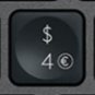 4 / $ Replacement key Logitech MX Keys