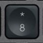 8 / * Replacement key Logitech MX Keys