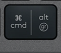Alt Gr (R) Replacement key Logitech MX Keys