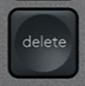 Delete Replacement key QWERTY (UK) Black Logitech MX Keys