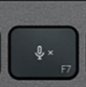 F7 Touche de remplacement QWERTY (UK) Noir Logitech MX Keys
