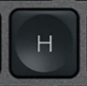 H Replacement key Logitech MX Keys