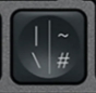 # / ~ Replacement key Logitech MX Keys