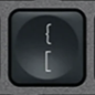 [ / { Replacement key Logitech MX Keys