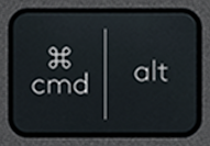 Cmd / Alt (L) Πλήκτρο αντικατάστασης QWERTY (US) Μαύρο Logitech MX Keys