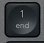 1 (Num) Replacement key QWERTY (US) Black Logitech MX Keys