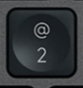 2 / @ Replacement key QWERTY (US) Black Logitech MX Keys