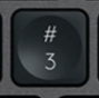3 / £ Replacement key QWERTY (US) Black Logitech MX Keys