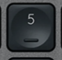 5 (Num) Replacement key QWERTY (US) Black Logitech MX Keys
