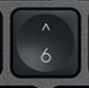 6 / ^ Replacement key QWERTY (US) Black Logitech MX Keys