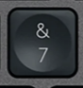7 / & Replacement key QWERTY (US) Black Logitech MX Keys