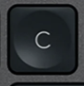 C Replacement key QWERTY (US) Black Logitech MX Keys