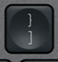 ] / } Replacement key QWERTY (US) Black Logitech MX Keys