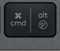 Alt Gr (R) Replacement key Logitech MX Keys