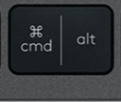 Cmd / Alt (L) Replacement key QWERTY (US) Black Logitech MX Keys