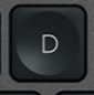 D Replacement key QWERTY (US) Black Logitech MX Keys