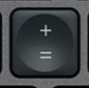 = / + Replacement key QWERTY (US) Black Logitech MX Keys