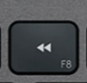 F8 Replacement key QWERTY (US) Black Logitech MX Keys