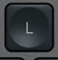 L Replacement key QWERTY (US) Black Logitech MX Keys