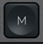 M Replacement key QWERTY (US) Black Logitech MX Keys