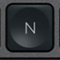 N Replacement key QWERTY (US) Black Logitech MX Keys