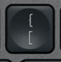 [ / { Replacement key QWERTY (US) Black Logitech MX Keys