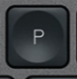 P Replacement key QWERTY (US) Black Logitech MX Keys