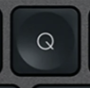 Q Replacement key QWERTY (US) Black Logitech MX Keys