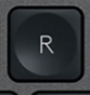 R Replacement key QWERTY (US) Black Logitech MX Keys