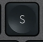 S Replacement key QWERTY (US) Black Logitech MX Keys