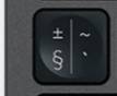 § / ± Replacement key QWERTY (US) Black Logitech MX Keys
