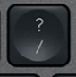 / / ? Replacement key QWERTY (US) Black Logitech MX Keys