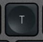 T Replacement key QWERTY (US) Black Logitech MX Keys
