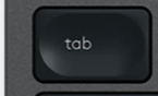Tab Replacement key QWERTY (US) Black Logitech MX Keys