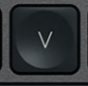 V Replacement key QWERTY (US) Black Logitech MX Keys