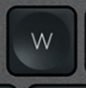 W Replacement key QWERTY (US) Black Logitech MX Keys