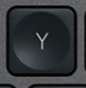 Y Replacement key QWERTY (US) Black Logitech MX Keys